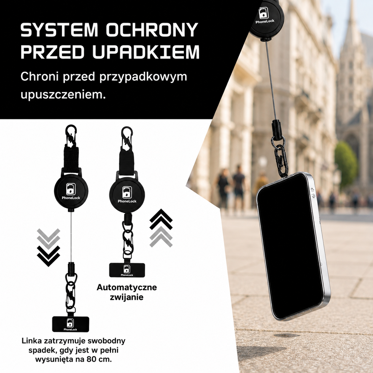PhoneLock™ – zabezpiecz swój telefon przed upadkiem i kradzieżą