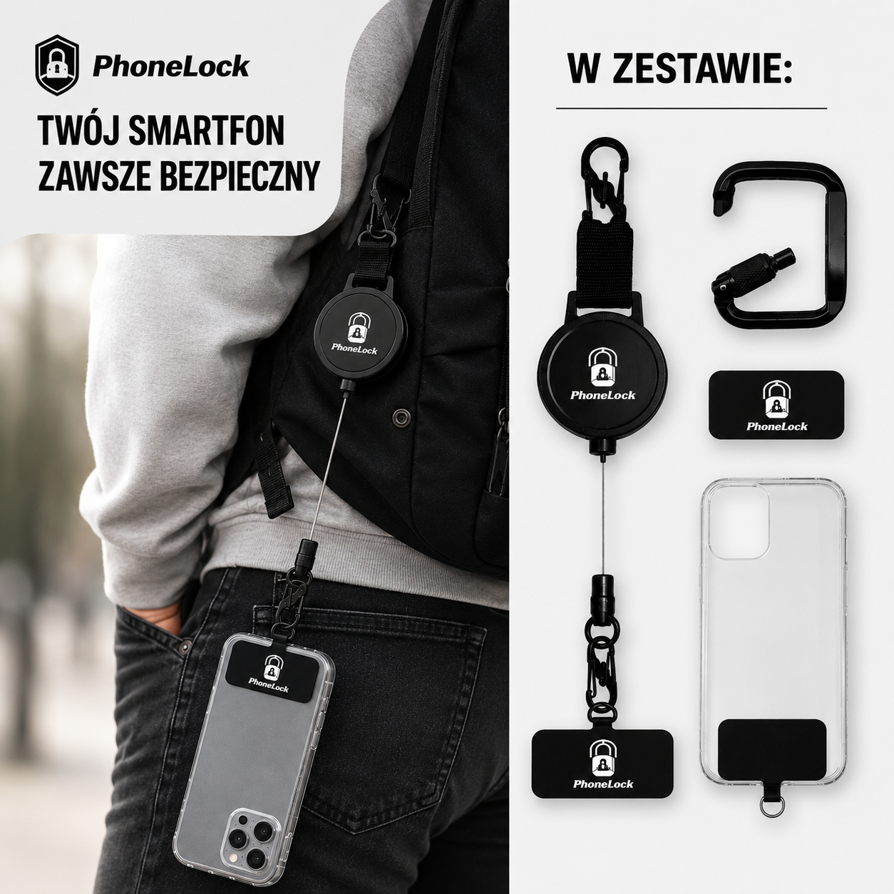 PhoneLock™ – zabezpiecz swój telefon przed upadkiem i kradzieżą
