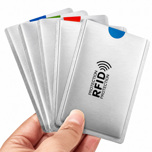 5 szt. etui RFID chroniących karty płatnicze przed złodziejami